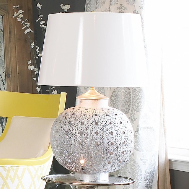 Pierced Moroccan Metal Table Lamp 2 colors! - Lamp Shades - by Shades of Light